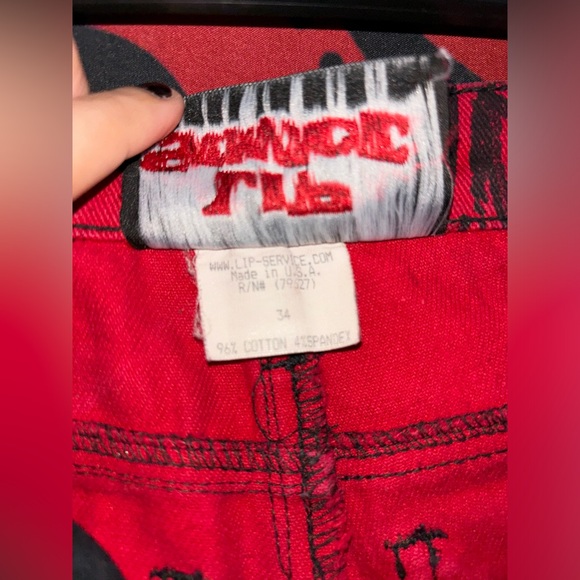 (SOLD) RARE 2002 Lip Service Lick My Lycra Classics Razor Bootcut Pants - Picture 5 of 5